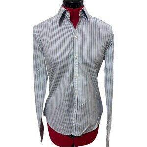 Ralph Lauren Black Label Women’s Striped Blue Blouse Size 6